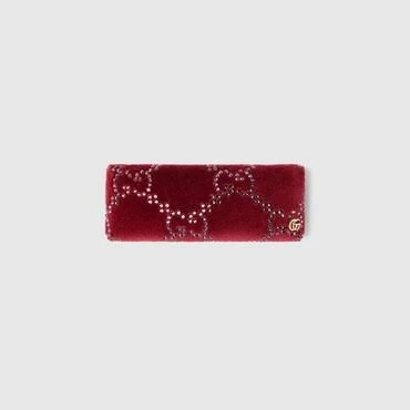 Gucci Soft Velvet Hair Clip with Crystals
