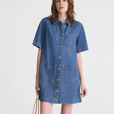 Madewell Women's Airy Denim Boxy Mini Shirtdress