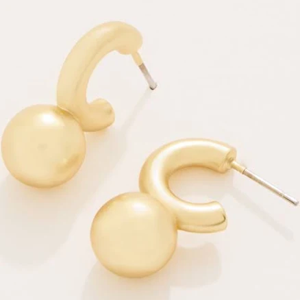 Spartina Chunky Ball Hoop Earrings