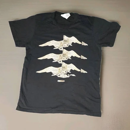 Helmut Lang Distorted Eagle Unisex T-shirt Black Men’s Lg Women’s Xl