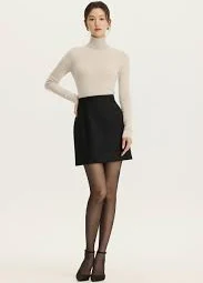Cashmere Wool Mini Skirt