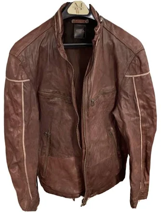 Boss Hugo Boss Brown Vintage Leather Jacket