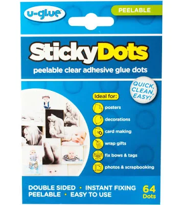 U-Glue Peelable Adhesive Dots x 64