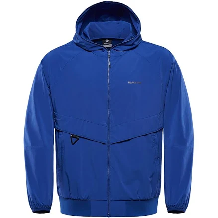 Black Yak Men’s Lightweight Zip-up Jacket Blue Stretch Spring Summer