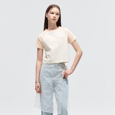 CITYBREEZE City Raglan Color Block Cropped Short Sleeve