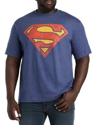 Big & Tall true nation Men's Classic Superman Logo Graphic Tee