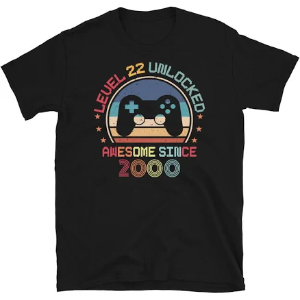 Level 22 Unlocked, 22th Birthday Shirt 22th Birthday Gift Awesome