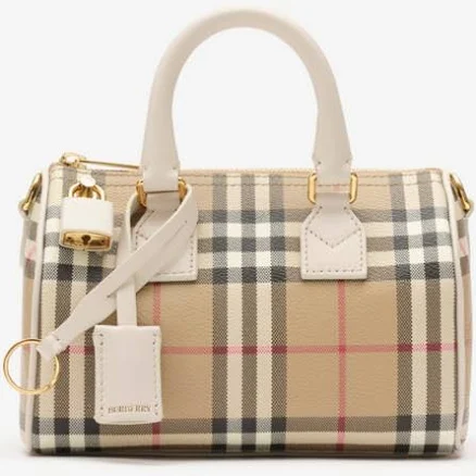 Burberry Mini Check Bowling Bag