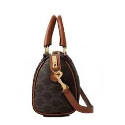 CELINE Women's Small Boston Bag in Triomphe Canvas