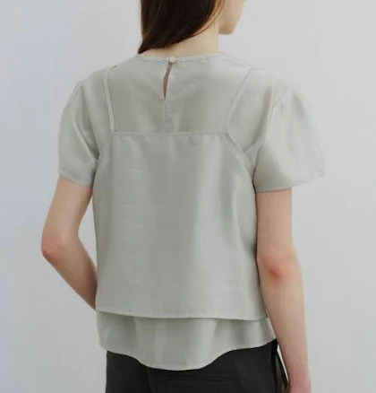 URAGO Shimmer Layered Blouse Set
