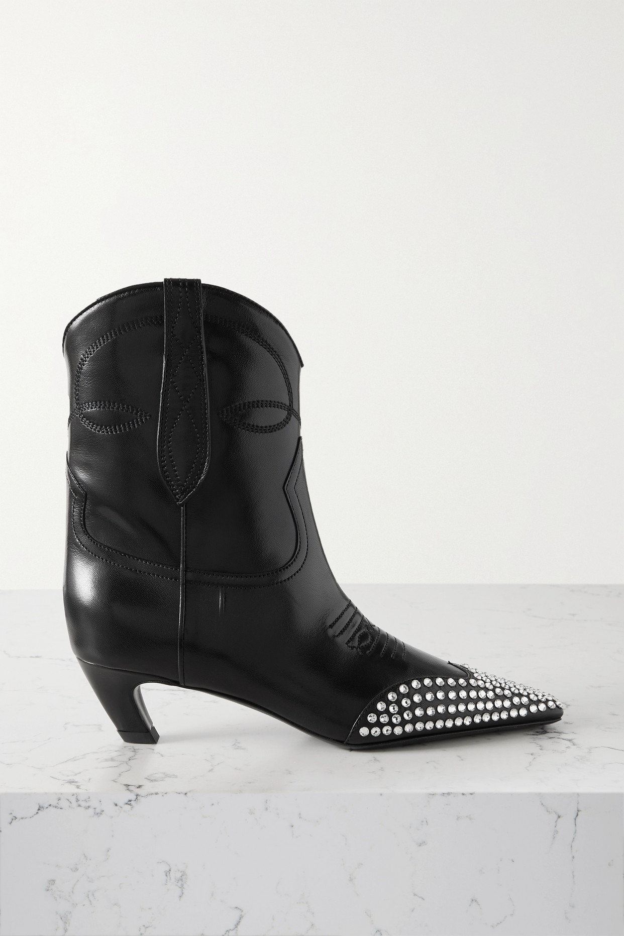 Crystal-embellished Ankle Boots