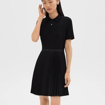 Theory Women's Polo Combo Pleated Dress