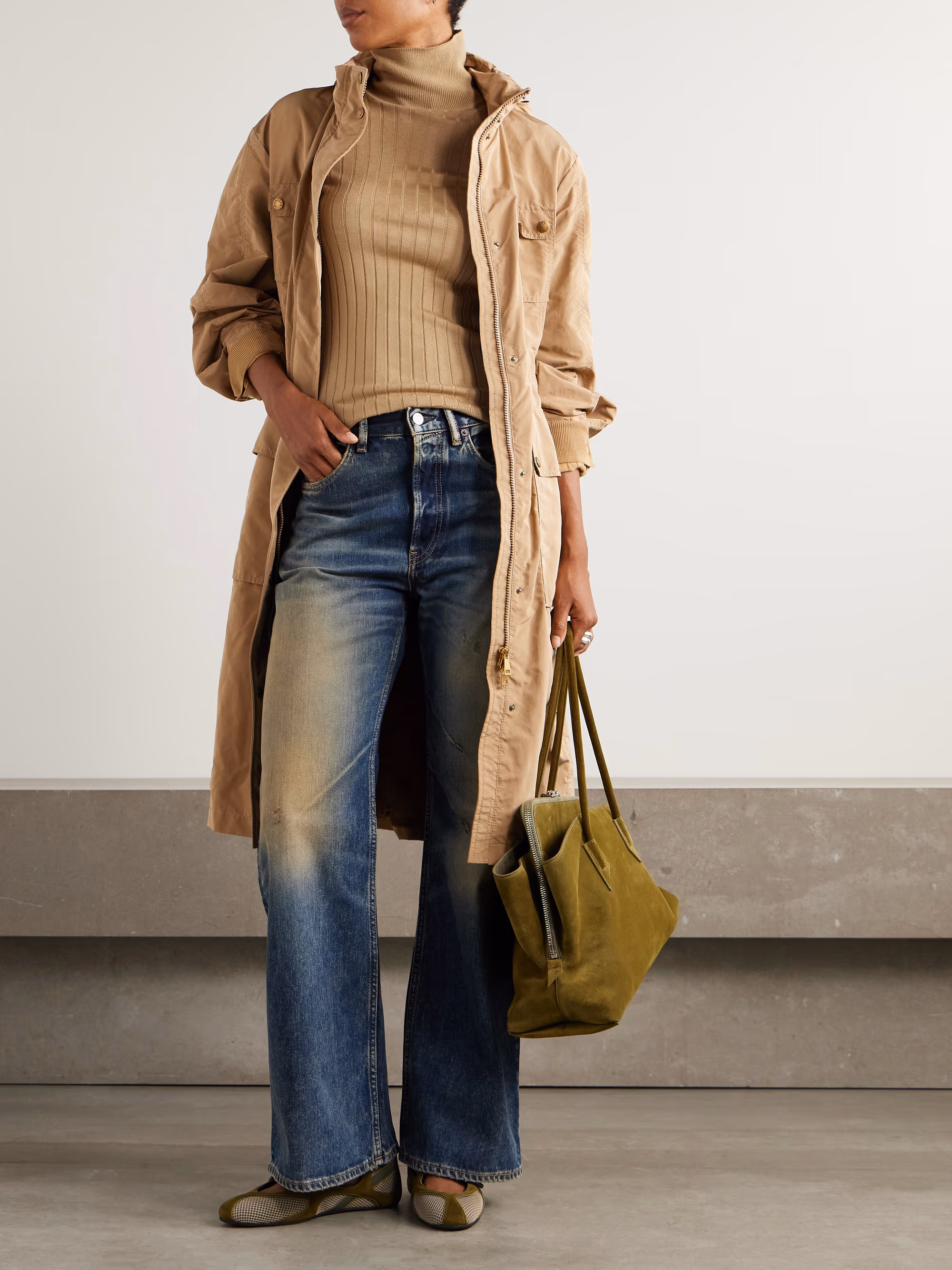 Wool Turtleneck With Contrast