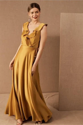Anthropologie X Bhldn Sachin & Babi Katey Ruffle Wrap Maxi Dress