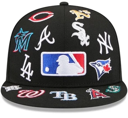 men New Era fitted Black MLB Quality & Custom Made Headwear @Hatstore