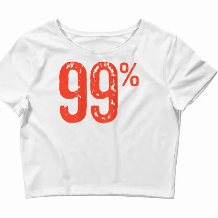 Artistshot 99 We Are The 99 Percent T-Shirt Crop Top