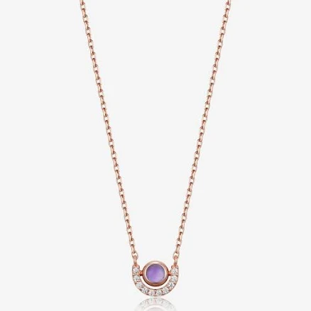 Debon D.D Silver February Birthstone Necklace
