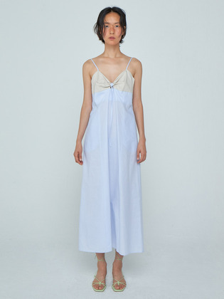 Coloration Slip Dress_Light Blue