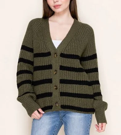 Chunky Knit Button Cardigan