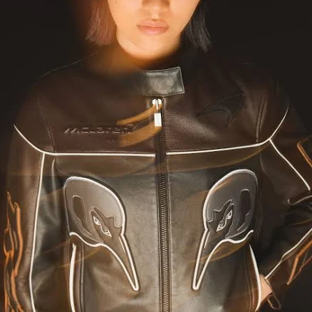 Reiss Champion McLaren F1 Team Leather Biker Women Jacket
