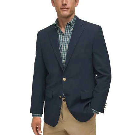 Brooks Brothers Men's Classic-Fit Stretch Wool Blend Blazer