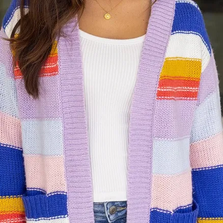 Color Block Cardigan