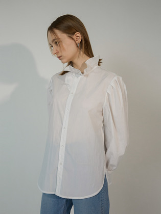 Neck Shirring Blouse