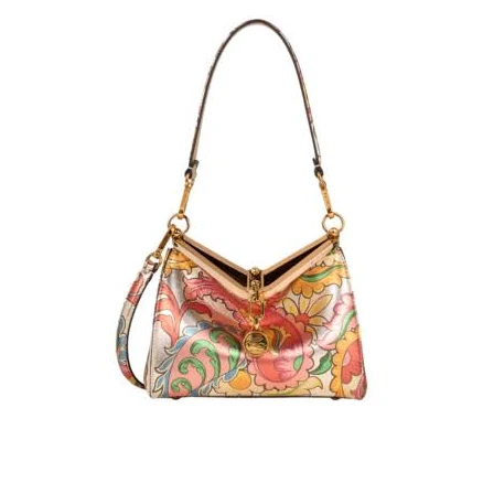 Etro Women's Small Vela Floral Print Leather Shoulder Bag