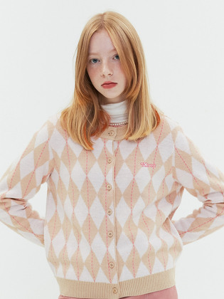 Argyle Knit Cardigan