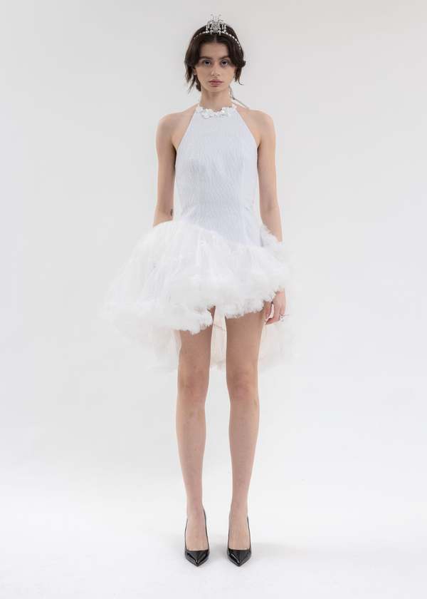 Shushu/Tong Asymmetric Tulle Dress