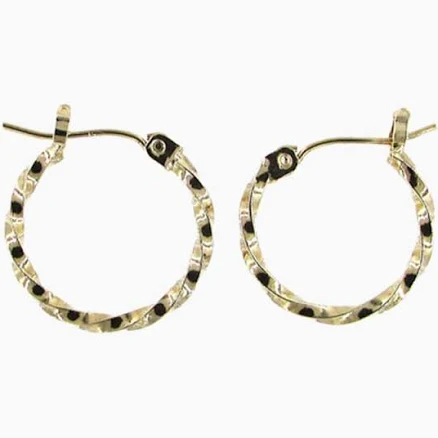 Silver Forest Twisted Hoop Earrings