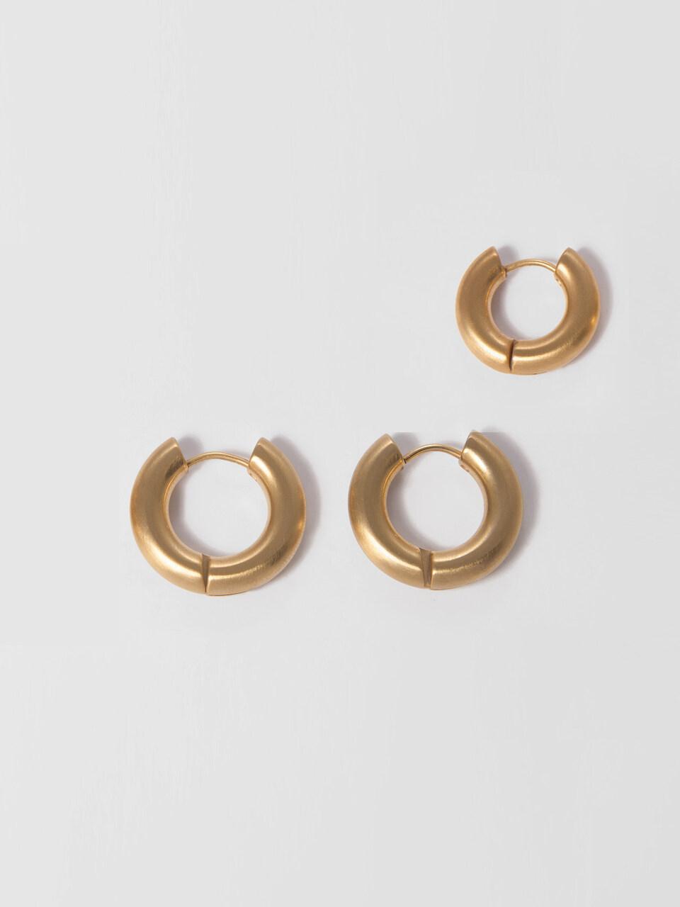 Small Bold Hoop Earring Set
