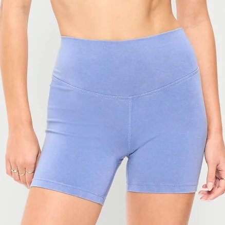 Old Navy Women's High-Waisted Powerchill Side-Stripe Biker Shorts