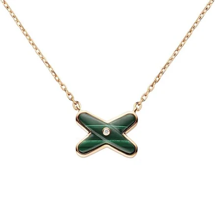 Chaumet Jeux de Liens Rose Gold Pendant with Malachite and Diamond