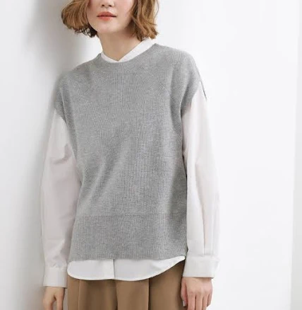 Grove Knit Vest × Shirt Set