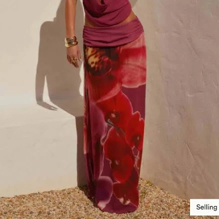 Blushing Bloom Maxi Skirt
