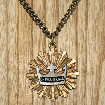 Chivas Regal Scotch Whiskey Crown Pendant Necklace