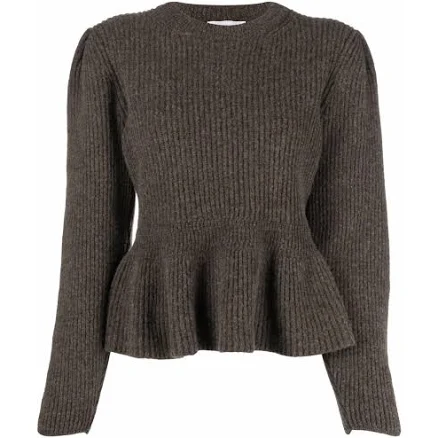 Lemaire Ribbed-Knit Peplum-Hem Jumper