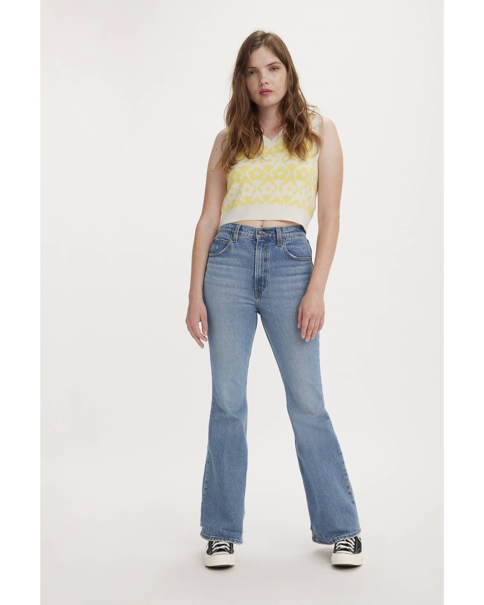 70s High Rise Flare Jeans