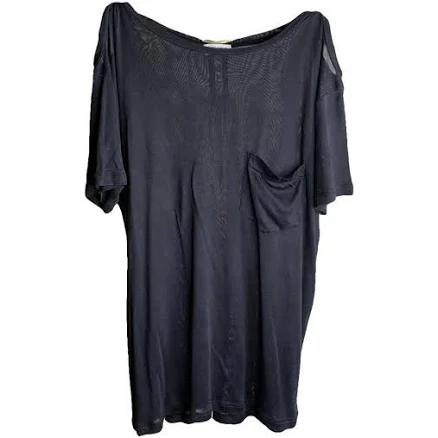 Saint Laurent Black Silk Sheer T-Shirt Size XS