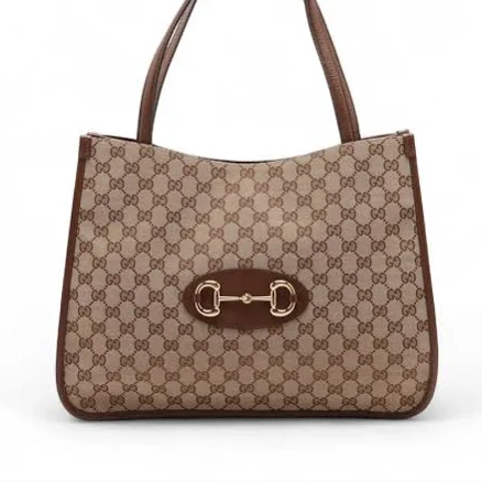 Gucci Gg Canvas Horsebit 1955 Tote Bag