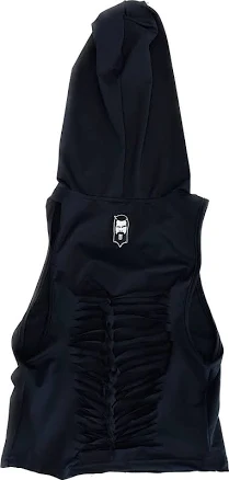 Thighbrush Women's Slashed Back Cropped Hooded Top