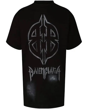 Balenciaga Oversized Metal BB Stencil T-Shirt