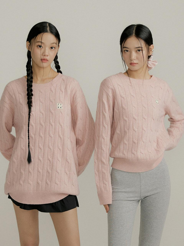 Wool Cable Knit Top