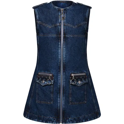 Louis Vuitton Raw Denim Zip-up Dress