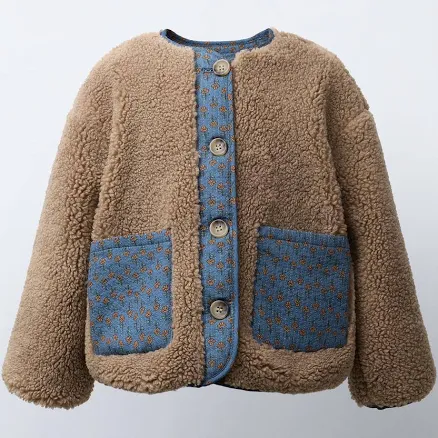 Zara Kids Patchwork Fleece Jacket