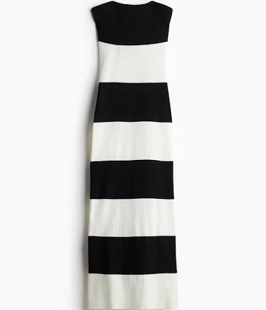 H&M Ladies Striped Ribbed Tube Dress
