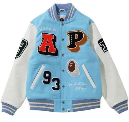 BAPE Crazy Patch Varsity Jacket