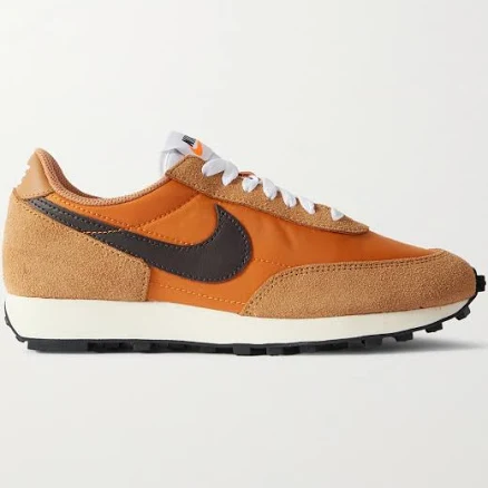 Nike Daybreak SP Leather-Trimmed Suede and Shell Sneakers - Men - Orange Suede Shoes - US Men's 6.5