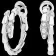 Bvlgari Serpenti Viper 18ct Diamond Hoop Earrings